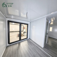 Maison préfabriquée modulaire de luxe, bureau mobile, conteneur extensible de 20 pieds, petite maison mobile à 2 chambres, chalet personnalisé pliable et fabriqué sur mesure
