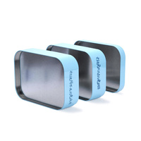 Grande boîte de conserve carrée empilable sur deux étages personnalisée, rectangulaire, étanche à l'air, pour biscuits et gâteaux, boîte d'emballage en fer blanc