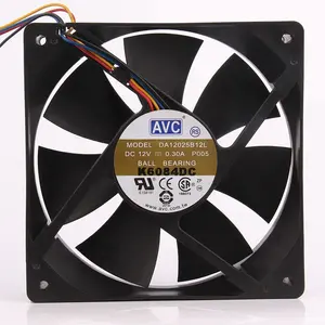 AVC-ventilador de refrigeración de 12V, 24V, 120x120x25mm, CC de 12V, 0.3a, CA de 12cm, chasis ultrasilencioso, disipación de calor de 4 cables, DA12025B12L, 12025