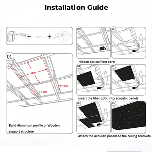Panneau de plafond acoustique 2026 Pangui Acousound Starry Sky / Panneaux de plafond acoustiques en <span class=keywords><strong>fibre</strong></span> <span class=keywords><strong>optique</strong></span> LED étoilée en polyester PET - Product Image 2