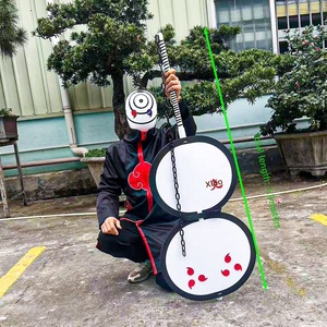 Nuova Maschera per Cosplay / Maschera Tobi con Design a Tre Tomoe per Adulti - Product Image 2