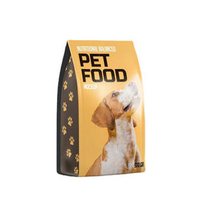 Bolsa resellable de fondo plano personalizada Embalaje de alimentos secos para perros Bolsas de plástico de pie para alimentos para perros 15kg 20kg para mascotas grandes y pequeñas - Product Image 1