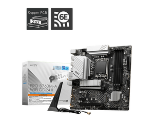 Placa Base para Juegos <span class=keywords><strong>MSI</strong></span> PRO B760M-A DDR4 II Compatible con CPU Intel <span class=keywords><strong>I9</strong></span>-12900K/i7-12700K/i5-12600K/i5-12400/i3-12100 LGA 1700 - Product Image 1