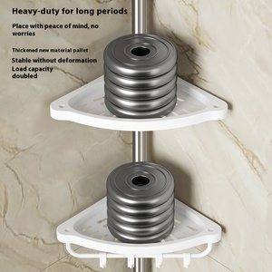 Venta caliente soporte de pie estante ajustable telescópico <span class=keywords><strong>4</strong></span> niveles baño esquina ducha estante champú para organizador de almacenamiento - Product Image 3