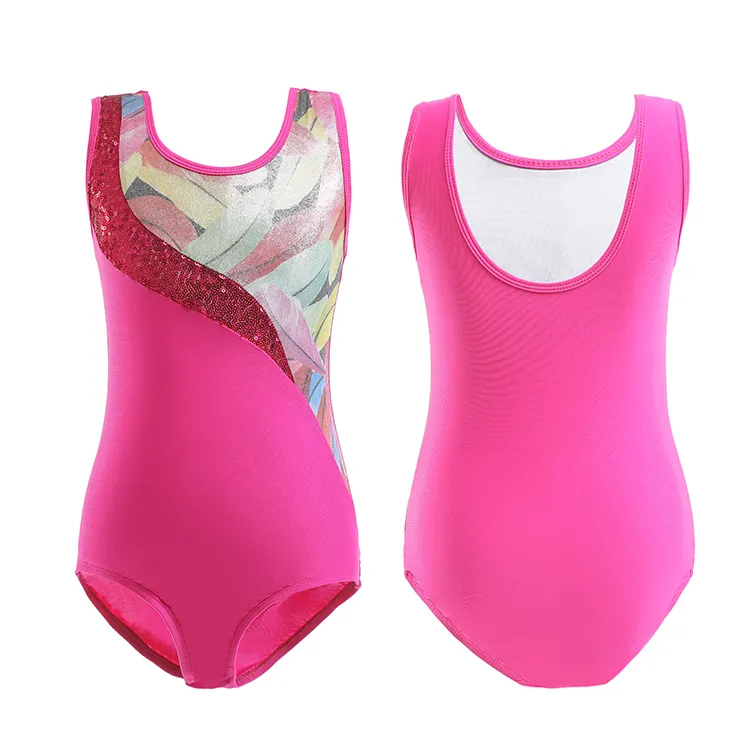 Factory direct sale wholesale girls sleeveless tight fit gym suit yoga dance training suit for girls