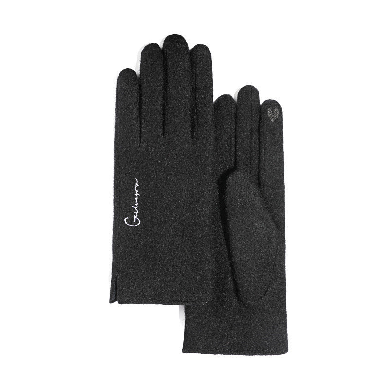 2022 Yiwu WholesaleWinter new ladies cashmere gloves outdoor cycling warm and cold plus fleece touch screen split finger gloves