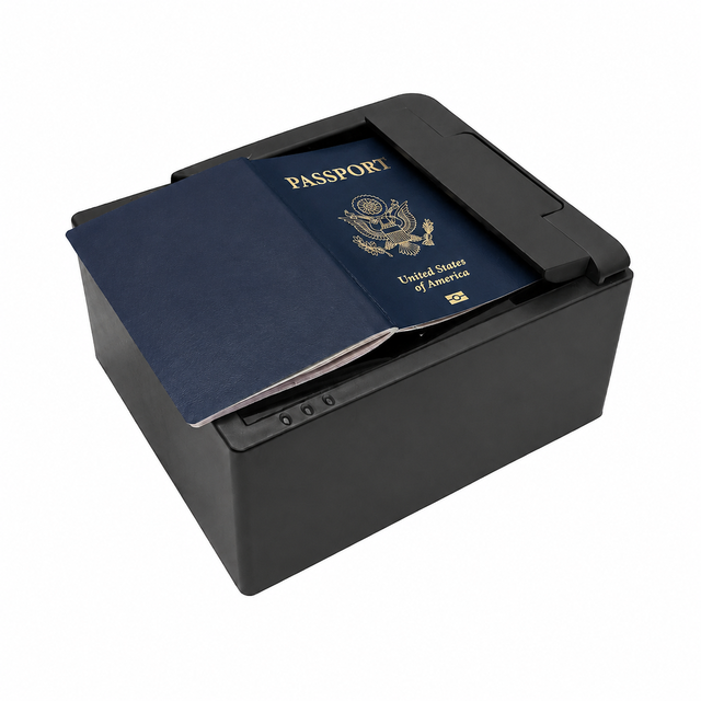 Fervit MEPR500+ Multi-Function Passport Reader Scanner (Black) Supports Electronic Passports Home Return Permits Made Guangdong