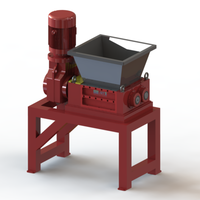 Broyeur de déchets métalliques et plastiques JHT Mini à double arbre de bonne qualité avec moteur/roulement, capacité de 300-3000 kg/h