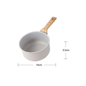 Inicio Batería de cocina Sartenes 18cm Acero inoxidable 304 Olla de cocina Sartén de nieve con tapa - Product Image 6