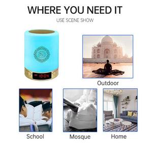 Lettore del Corano SQ122 Sveglia Elettronica Audio con Azan Regalo Islamico Altoparlante Portatile Lampada Touch Colorata con App e Telecomando - Product Image 3