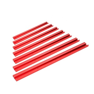 Rail de guidage en alliage d'aluminium type 45 rouge QIAOBA pour le travail du bois, avec poignée de poussée, pièces de fixation pour scie à table, OEM ODM - Product Image 1