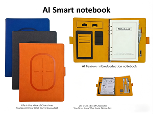 สมุดบันทึกอัจฉริยะ AI ปกหนัง PU 80 แผ่น พร้อมโลโก้สั่งทำพิเศษ สำหรับเป็นของขวัญธุรกิจและองค์กร - Product Image 1