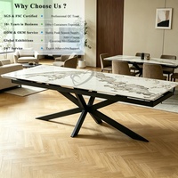 Table extensible OKAY Home Furniture, style classique, nouvelle arrivée, décoration, style moderne, table à manger en céramique