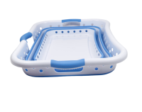 Panier à linge pliable 42L durable avec design repliable pour trier les vêtements sales, idéal pour le salon, la salle de bain et la dressing