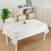 Nappe en PVC gaufré blanc nacré RNPT, imperméable, protection de table en vinyle, résistante à l'huile, facile à nettoyer, décoration intérieure