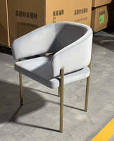 JP chaise de salle à manger de luxe en tissu de meubles de style italien chaise de restaurant en velours chaise en acier inoxydable pour la maison hôtel