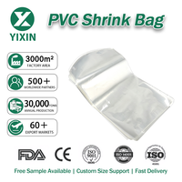 Sacs en film rétractable en PVC transparent sur mesure, fabriqués directement en usine YIXIN, pour l'emballage de flacons cosmétiques, de savons et de bombes de bain