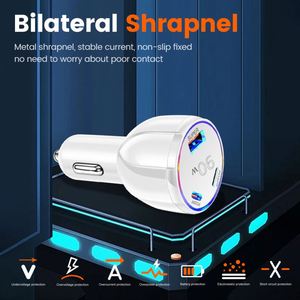 90W USB+2PD Magnetic Fireproof Car Charger Three-Port Fast Mobile Charger for Vehicles - Product Image 3