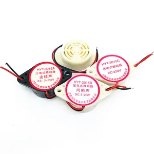 Diğer elektronik bileşenler 3015B SFM-27 aralıklı ses 12V 3-24V 30*15MM piezoelektrik aktif buzzer