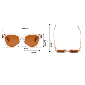 Gafas de Sol de Acetato de Diseño Reciente, Monturas Redondas Clásicas, Gafas de Sol Polarizadas Marrones UV400 de Alta Calidad para Mujer, Gafas Deportivas - Product Image 2