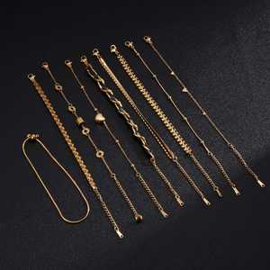 ステンレス製ジュエリー 卸売 18金メッキ 個性的 ステンレスブレスレット スネークボーン レディース アクセサリー - Product Image 1