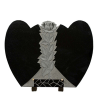 Plaques commémoratives en granit vierge, 1 pièce, avec design de fleur d'animaux