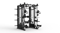 Équipement de gymnastique de force professionnelle, support de squats, Machine Smith 3D, croisement de câbles