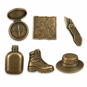 Op maat gemaakte vintage kompas emaille pin retro outdoor avontuur metalen badge souvenir broche voor rugzak hoed groothandel OEM ODM - Product Image 6