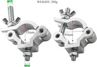 Pince de fixation robuste pour éclairage de scène en alliage d'aluminium, fixation par boulons, haute capacité de charge, antidérapante, stable, durable, pince professionnelle pour structure d'éclairage