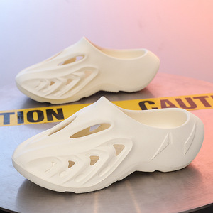 Men's Summer Soft Soled Comfortable <b>Clogs</b> Thick Sole Non Slip Outdoor Home Wear White Black Dark Gray Slip On Shoes - Product Image 1