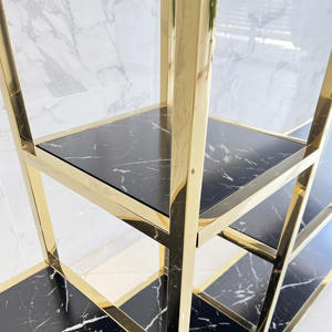 Nhà Máy Bán Buôn Chất Lượng Cao Cửa Hàng Trang Trí Ý Tưởng Bán Hàng Hiện Đại Vàng Cửa Hàng Giày Hiển Thị Ý Tưởng Cho Giày Phụ Nữ Cửa Hàng - Product Image 4