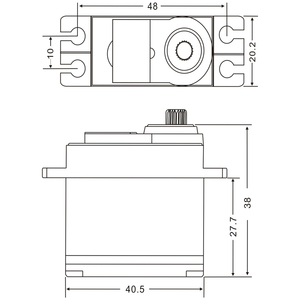 Servo Analógico Estándar de Alta Precisión JX <span class=keywords><strong>PS</strong></span>-5513MG de 55.6g, <span class=keywords><strong>4</strong></span>.8V-6V para Autos y Barcos RC 1/8 1/10, Componentes de Motor con Engranajes de Plástico y <span class=keywords><strong>Metal</strong></span> - Product Image 6