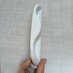 مجموعة مقابض أبواب منزلقة من الفناء من سبيكة الزنك بيضاء أحادية الجانب مع هيكل بقفل حديدي - Product Image 4