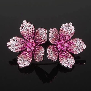 Bijoux de <span class=keywords><strong>cheveux</strong></span> à fleurs pour femmes, mode coréenne, Clip supérieur en <span class=keywords><strong>strass</strong></span>, épingle à <span class=keywords><strong>cheveux</strong></span>, Double fleur, <span class=keywords><strong>pince</strong></span> à <span class=keywords><strong>cheveux</strong></span> de printemps pour dames - Product Image 1