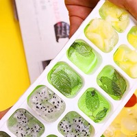 Moules à glaçons et à sucettes glacées en silicone à 14 compartiments avec couvercle amovible, réutilisables et compatibles lave-vaisselle, pour la préparation facile de glaces maison