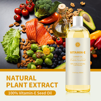Huile de vitamine E pressée à froid 100% pure pour cosmétiques, peau, lèvres, visage - Riche en D-Alpha Tocophérol naturel, non-OGM |   Marque privée 500ML