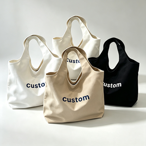 Eco Friendly Open Top <b>Canvas</b> Tote <b>Bag</b> Custom Logo Plain <b>Large</b> Capacity Reusable Daily Commute Shopping Shoulder <b>Bag</b> - Product Image 2