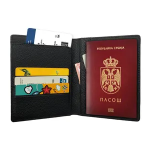 factory luxury women men wallets rfid leather passport holder personalised