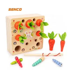 Senco 조기 교육 나무 유아 장난감 아기 나무 장난감 당근 몬테소리 수확 당근 어린이 나무 몬테소리 장난감