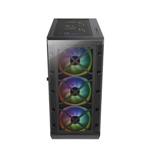 Boîtiers d'ordinateur de jeu Micro ATX avec design de verre suspendu spécial, boutons RVB, verre trempé rotatif de 3,0 mm - Product Image 3