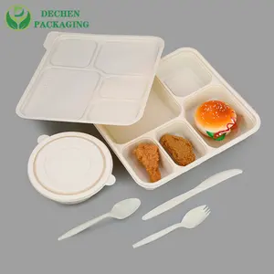 Caixas de coleta personalizadas para ir atacado recipientes de alimentos plásticos com tampas adesivas