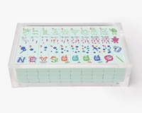 Tuiles de Mahjong Américaines Uniques et Colorées à Couche Unique, 160 Pièces en Acrylique, Couleurs Personnalisables, Épaisseur Optimale pour les Réunions de Famille et les Tables