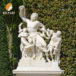 Escultura de Estatua de <span class=keywords><strong>Laocoon</strong></span> y sus hijos de mármol blanco Natural de tamaño natural MILY para decoración de salón - Product Image 6