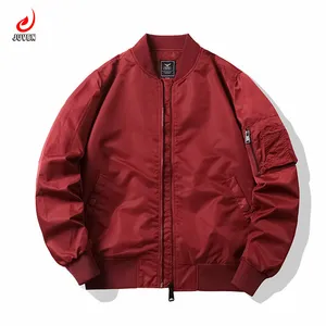 Professional manufacturer blank windproof baseball jackets quilting warm big sizes zipper men's outdoor bomber jackets