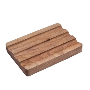 Étui à <span class=keywords><strong>Savon</strong></span> Décoratif en Bambou Écologique Naturel à Rainures, Ensemble Moderne de Six Pièces, <span class=keywords><strong>Porte</strong></span>-<span class=keywords><strong>Savon</strong></span> Auto-Drainant pour Salle de Bain et <span class=keywords><strong>Douche</strong></span> - Product Image 1