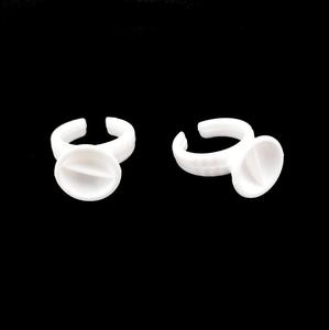 Yelix 100Pcs Plastic Wimper Lijm Ringen Roze Lijm Rings Wimper Extension Gereedschap Blossom Cup Lijm Ring - Product Image 5