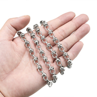 Chaîne épaisse en acier inoxydable Chaîne à boutons en forme de cercle Chaînes de bijoux Chaînes pour femmes Accessoires pour colliers Fabrication de bijoux
