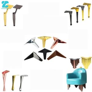Patas de Sofá Metálicas Modernas - Patas de Repuesto Duraderas en Dorado/Negro/Cromo para Muebles de Sala de Estar y Uso en Exteriores - Product Image 3