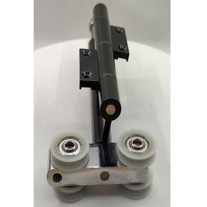 Современный дизайн, Китай, алюминиевые двухстворчатые дверные петли из НПВХ, тяжелые раздвижные складные роликовые колеса, KZD001-1 из тайского алюминиевого профиля - Product Image 5