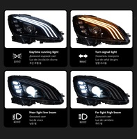 Pour Mercedes-Benz W204 Modification 2007-2014 Phares à LED Classe C C180 C200 C260 Assemblages de phares à double lentille laser